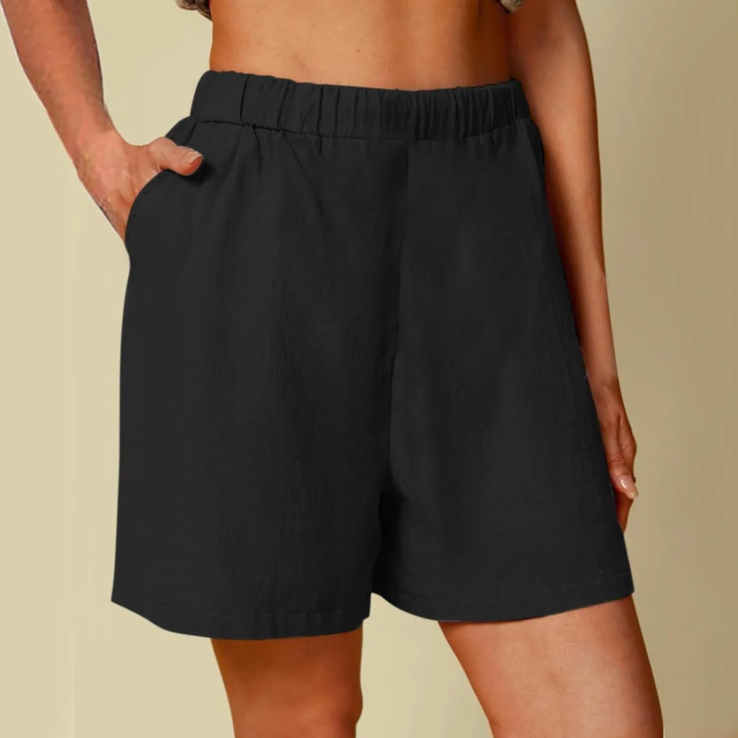 LCMTWX Khaki Women's Athletic Hiking Quick Shorts