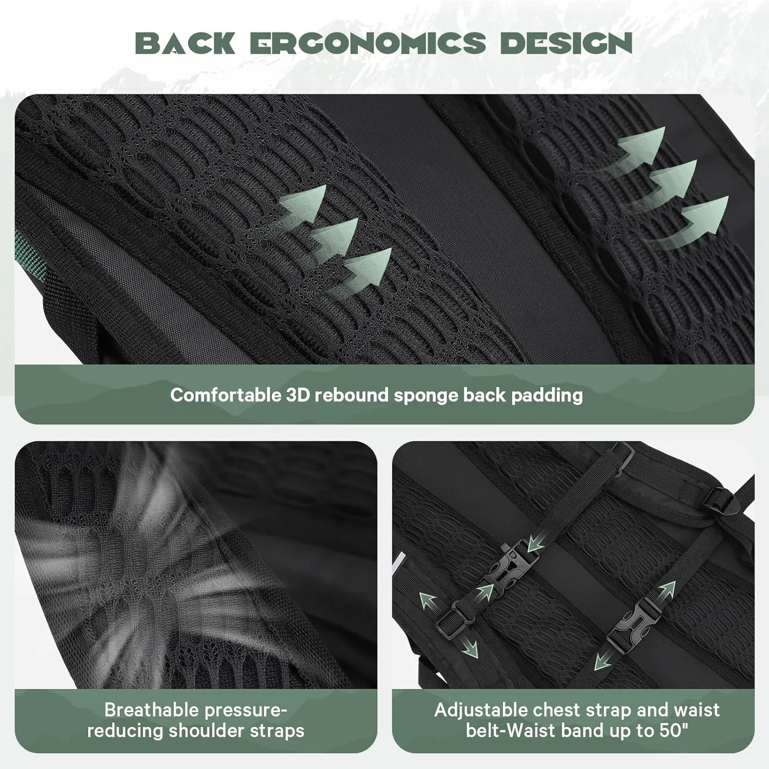 Maelstrom Hydration Backpack, Hiking Backpack with 2L/3L Water Bladder, High Flow Bite Valve Water Backpack Lightweight