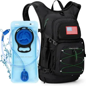 Maelstrom Hydration Backpack, Hiking Backpack with 2L/3L Water Bladder, High Flow Bite Valve Water Backpack Lightweight
