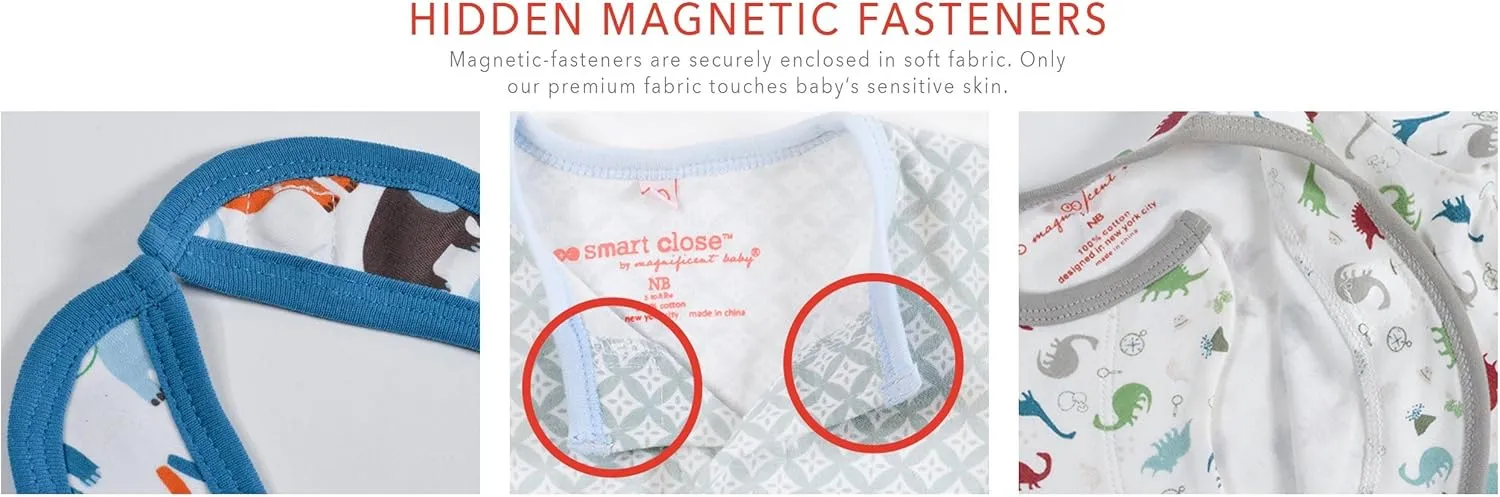 Magnetic Me Organic Cotton Newborn Sleeper Gown & Hat Set | Super Soft Organic Cotton Fabric Sleep Sack