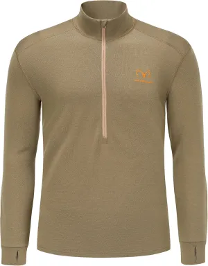 Men's 100% Merino Wool Hunting Base Layer Tops Camo Shirts