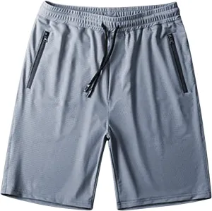 Mens Athletic Gym Shorts Quick Dry Shorts Elastic Waist Drawstring Shorts Workout Running Hiking Short-Pant Gym Short
