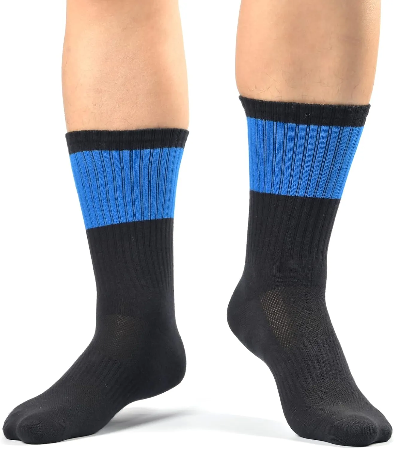 Men's Boy's Anti Odor Stink Resist Breathable Crew Mid Calf Casual Workout Socks