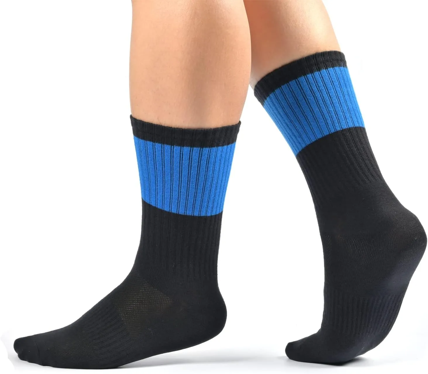 Men's Boy's Anti Odor Stink Resist Breathable Crew Mid Calf Casual Workout Socks