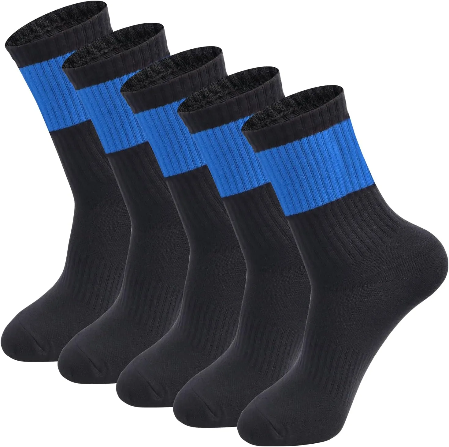 Men's Boy's Anti Odor Stink Resist Breathable Crew Mid Calf Casual Workout Socks
