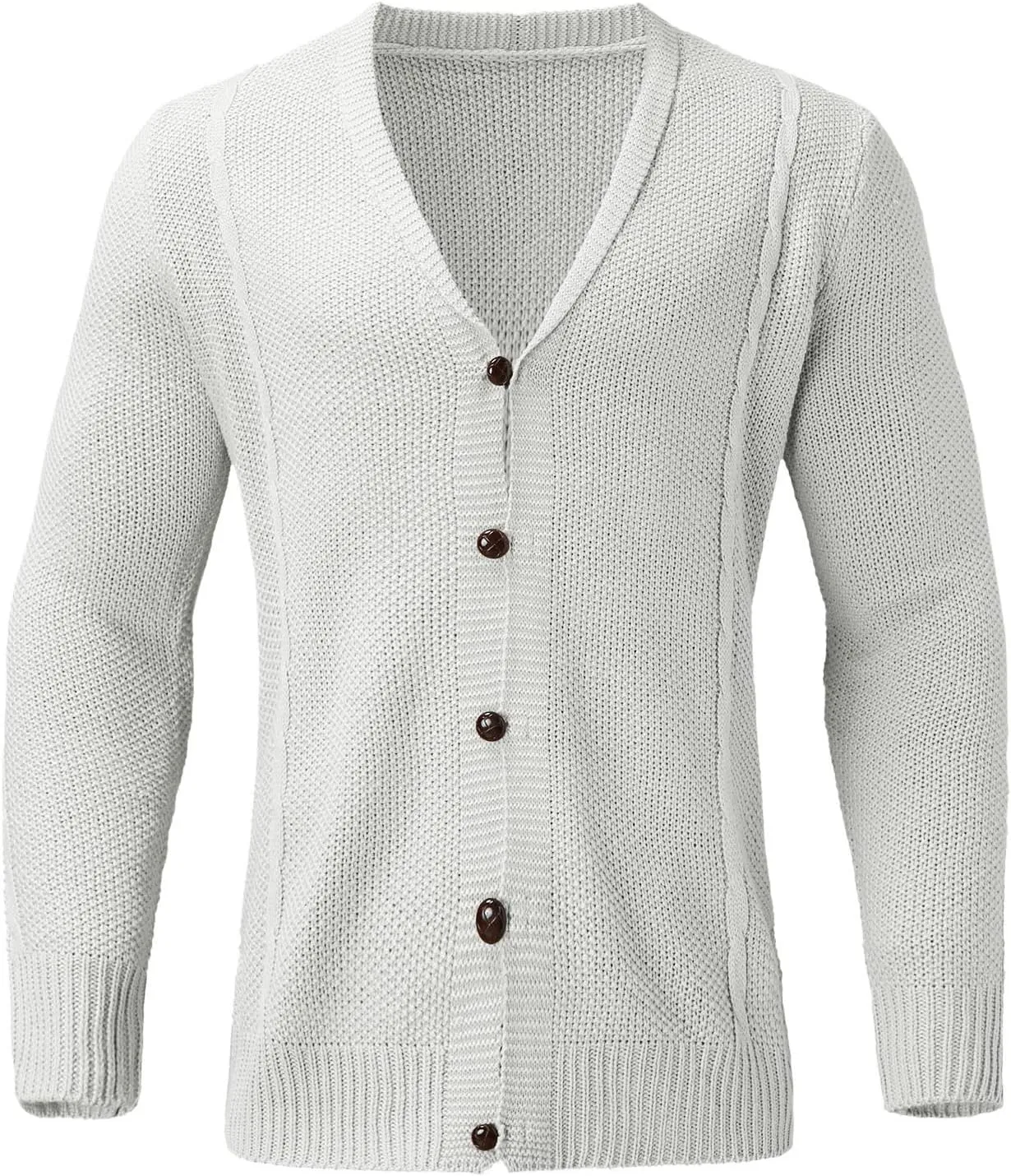 Mens Cardigan Sweater Men's Lightweight Cardigan Sweater Single-Breasted V-Neck Knitted Cardigans Jacket