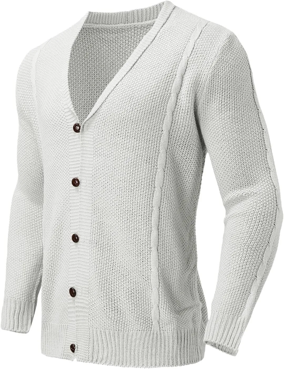 Mens Cardigan Sweater Men's Lightweight Cardigan Sweater Single-Breasted V-Neck Knitted Cardigans Jacket