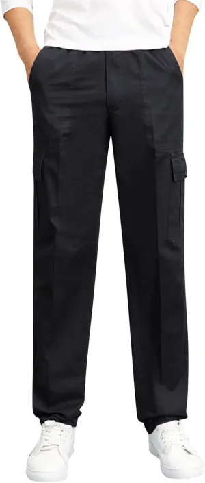 Mens Cargo Work Pants Men's Relaxed-Fit Stretch Cargo Pants Multi Pocket Military Camo Combat Work Pants Work Trousers
