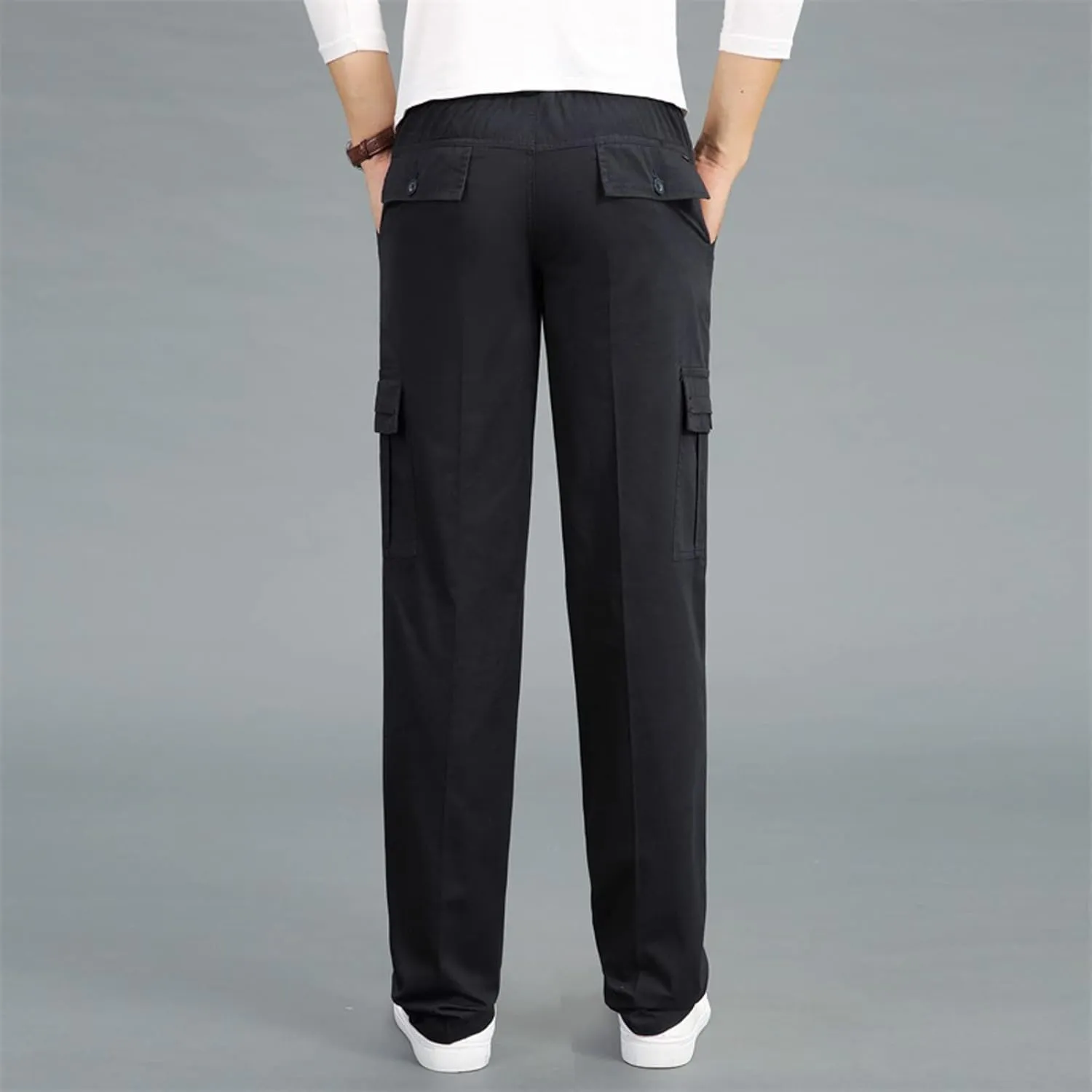 Mens Cargo Work Pants Men's Relaxed-Fit Stretch Cargo Pants Multi Pocket Military Camo Combat Work Pants Work Trousers