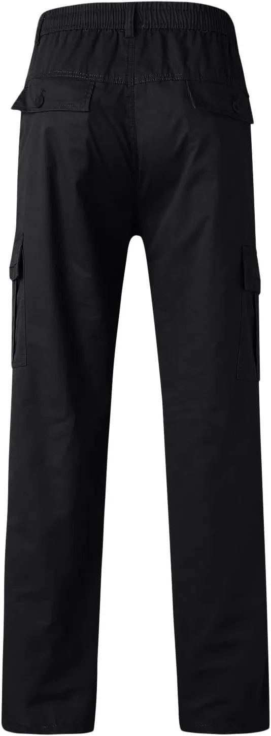 Mens Cargo Work Pants Men's Relaxed-Fit Stretch Cargo Pants Multi Pocket Military Camo Combat Work Pants Work Trousers
