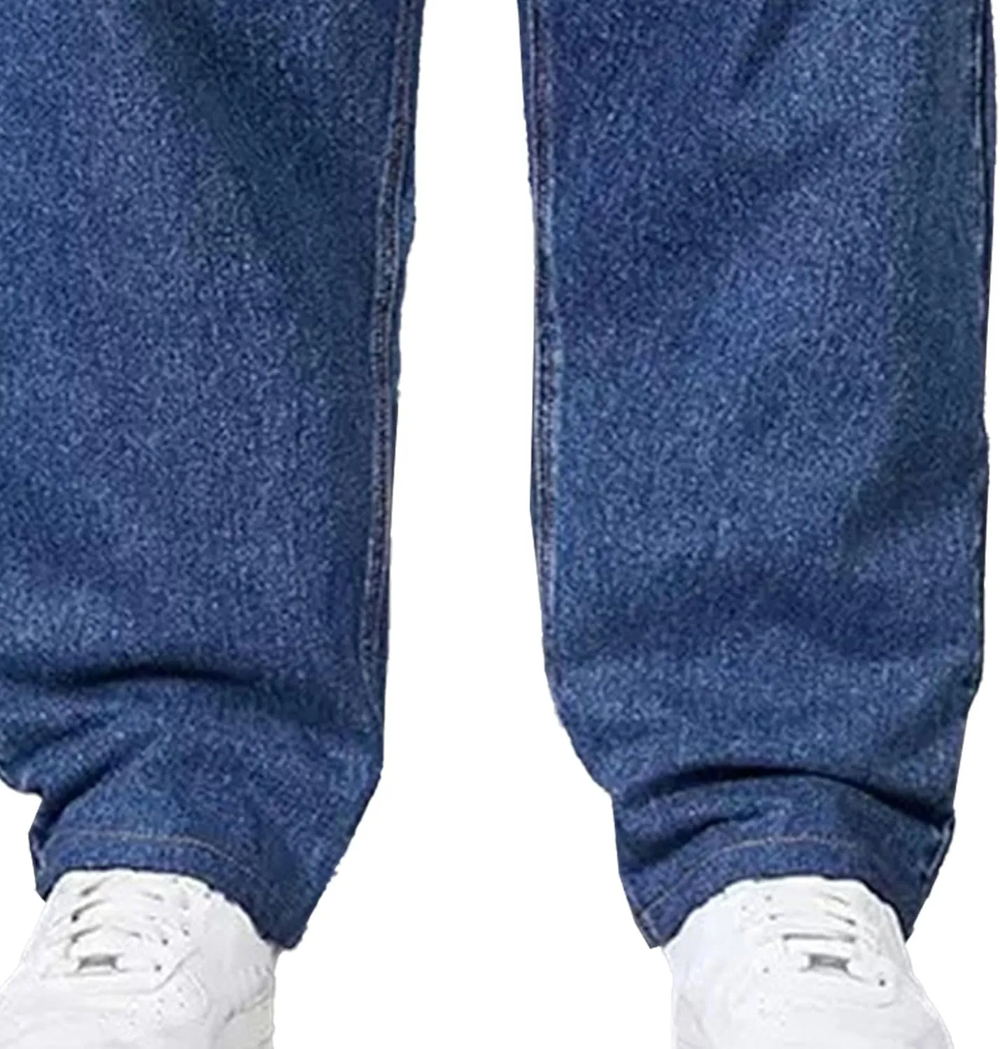 Mens Casual Loose Jeans Pant Baggy Streetwear Relax Fit Denim Pants Straight-Fit Wide Leg Hip Hop Jean