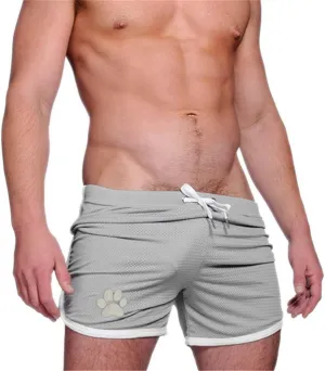 Men's Funny Dog Paw Print Gym Workout Shorts 3" Athletic Running Shorts Quick Dry Lightweight Mesh Gym Yoga Shorts