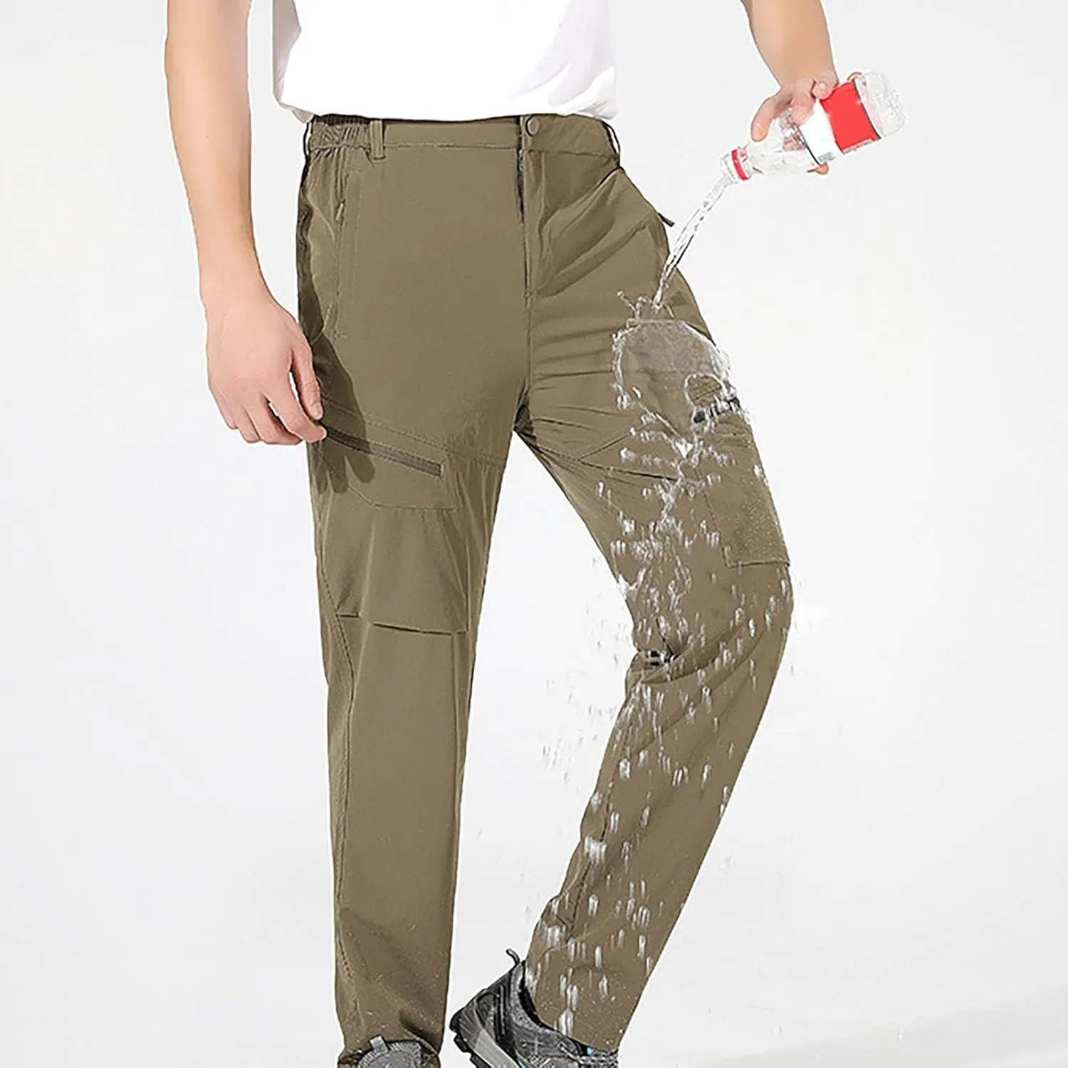 Mens Lightweight Hiking Pants Relaxed Fit Outdoor Waterproof Quick Dry Travel Pants for Men Classic Tactical Pants