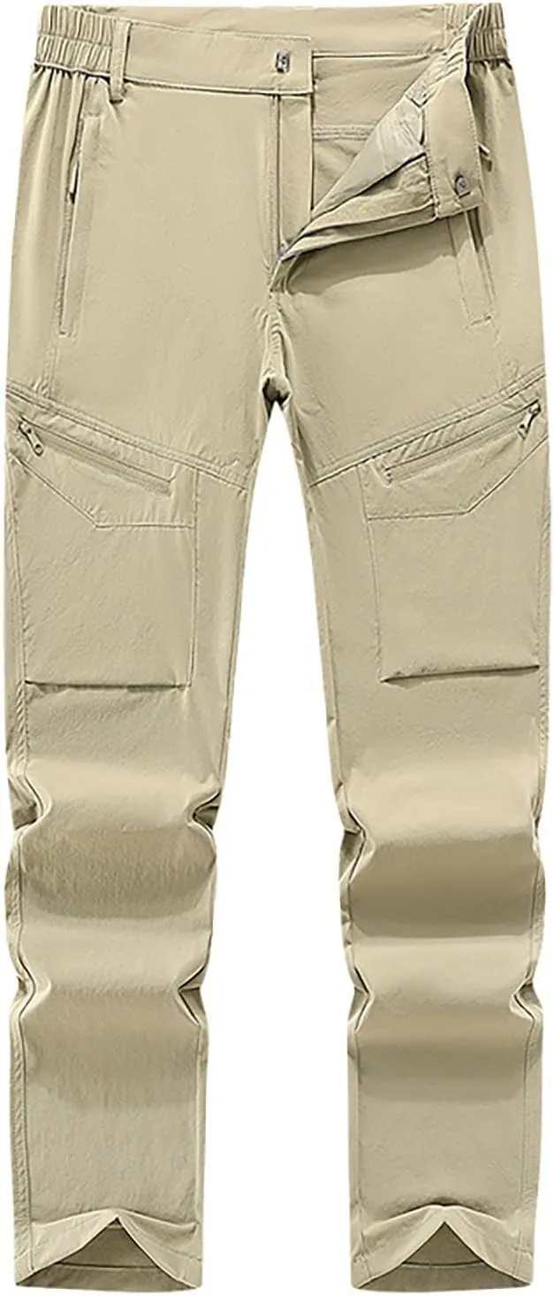 Mens Lightweight Hiking Pants Relaxed Fit Outdoor Waterproof Quick Dry Travel Pants for Men Classic Tactical Pants