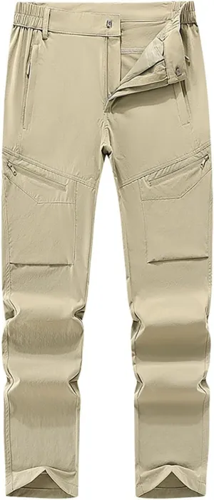 Mens Lightweight Hiking Pants Relaxed Fit Outdoor Waterproof Quick Dry Travel Pants for Men Classic Tactical Pants