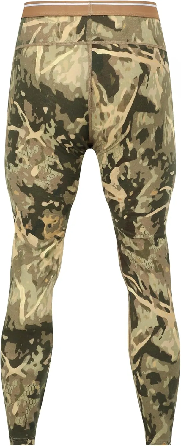 Men's Merino Wool Hunting Base Layer Bottom Thermal Underwear Pants