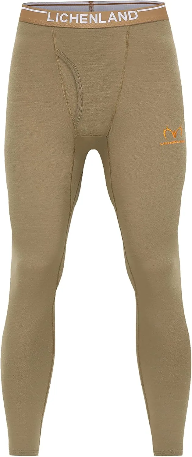Men's Merino Wool Hunting Base Layer Bottom Thermal Underwear Pants