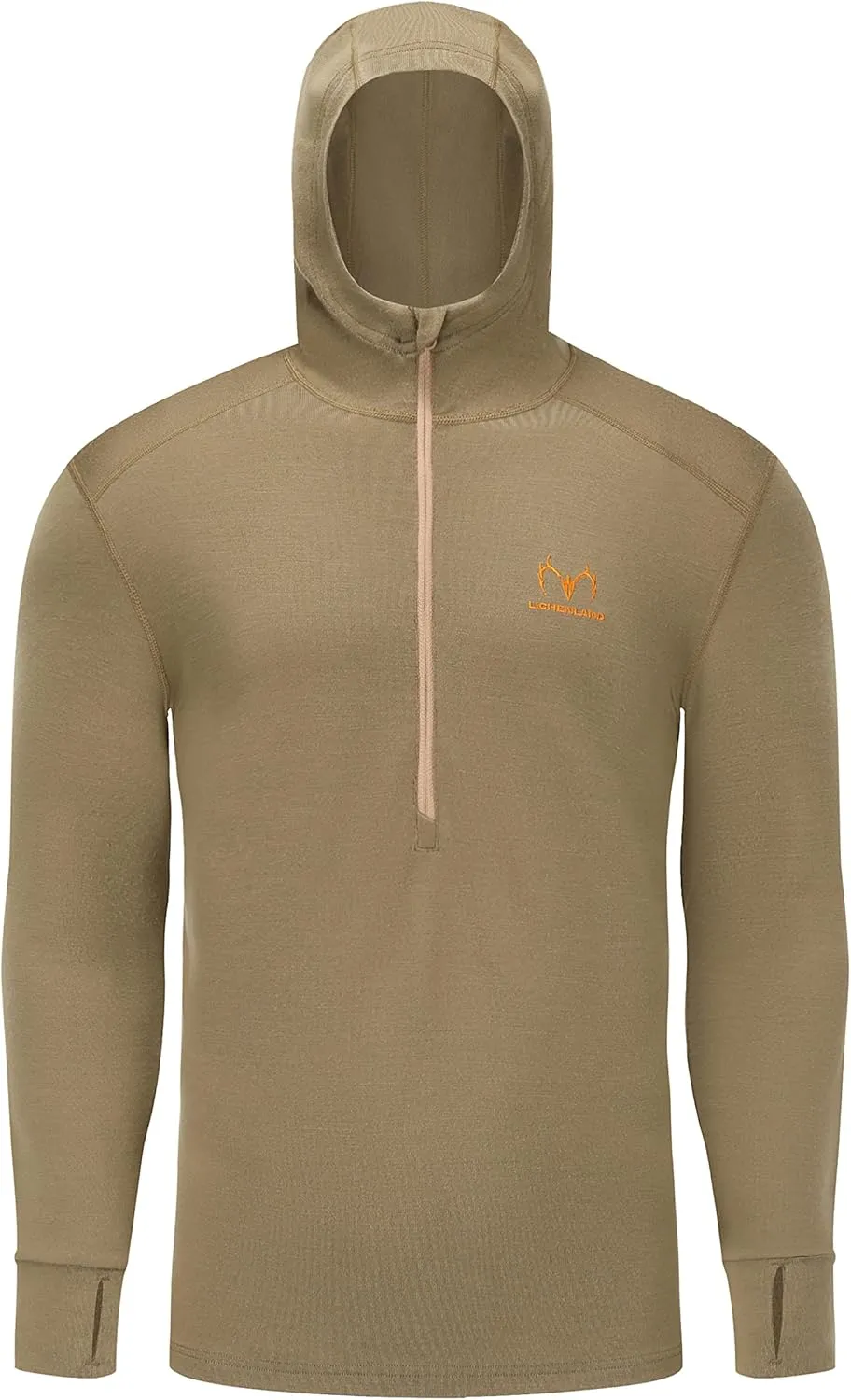 Men's Merino Wool Hunting Hoodie Base Layer Sweatshirt