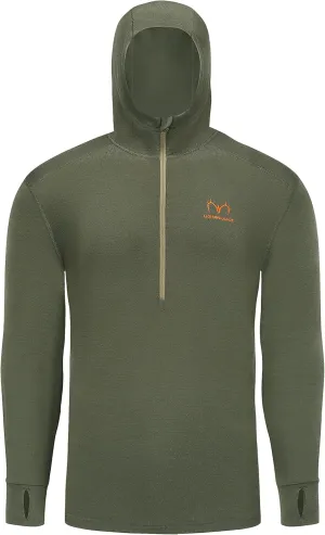 Men's Merino Wool Hunting Hoodie Base Layer Sweatshirt