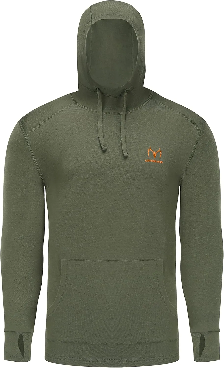 Men's Merino Wool Hunting Hoodie Base Layer Sweatshirt