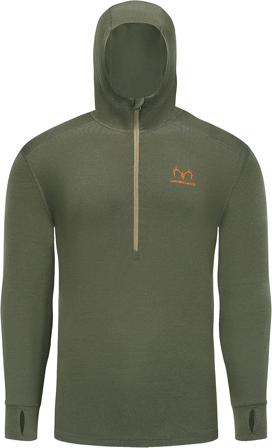 Men's Merino Wool Hunting Hoodie Base Layer Sweatshirt