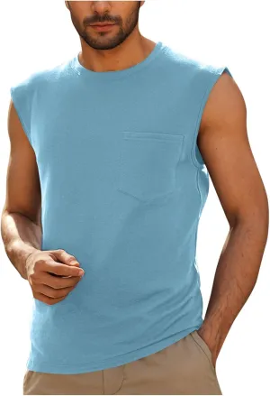 Men's Pullover Tank Tops Quick Dry Workout Swim Beach Shirts Sleeveless Shirts for Bodybuilding Gym Fitness Training