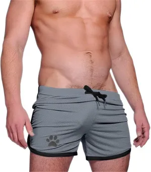 Men's Running Shorts Breathing Athletic Gym Mesh Shorts for Men Breathable Dog Paw Print Gym Workout Shorts