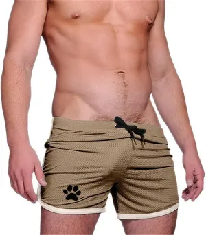 Men's Running Shorts Breathing Athletic Gym Mesh Shorts for Men Breathable Dog Paw Print Gym Workout Shorts