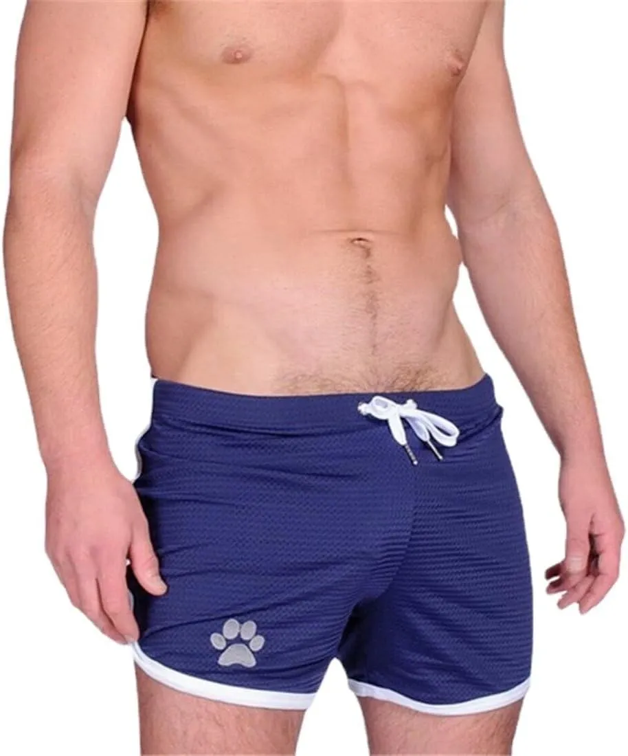 Men's Running Shorts Breathing Athletic Gym Mesh Shorts for Men Breathable Dog Paw Print Gym Workout Shorts