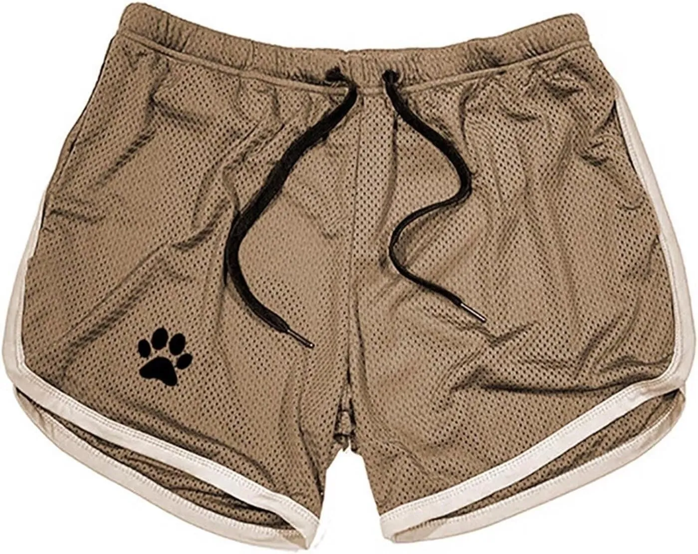 Men's Running Shorts Breathing Athletic Gym Mesh Shorts for Men Breathable Dog Paw Print Gym Workout Shorts