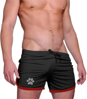 Men's Running Shorts Breathing Athletic Gym Mesh Shorts for Men Breathable Dog Paw Print Gym Workout Shorts