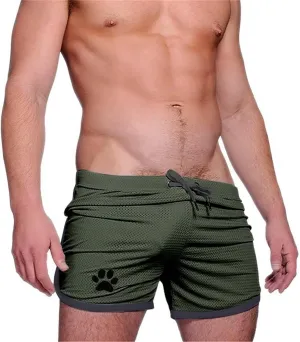 Men's Running Shorts Breathing Athletic Gym Mesh Shorts for Men Breathable Dog Paw Print Gym Workout Shorts