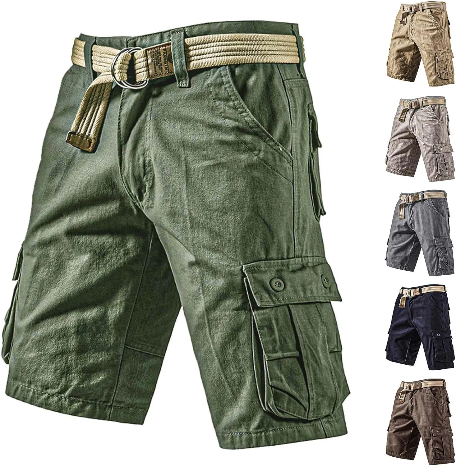 Men's Summer Casual Twill Cargo Shorts Jacquard Breathable Outdoor Bermuda Shorts Bodybuilding Training Short Pants Size 38