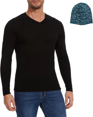 MERINNOVATION Merino Wool Base Layer Mens 100% Merino LS Thermal Shirts for Hiking Hunting,Lite, Midweight