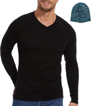 MERINNOVATION Merino Wool Base Layer Mens 100% Merino LS Thermal Shirts for Hiking Hunting,Lite, Midweight