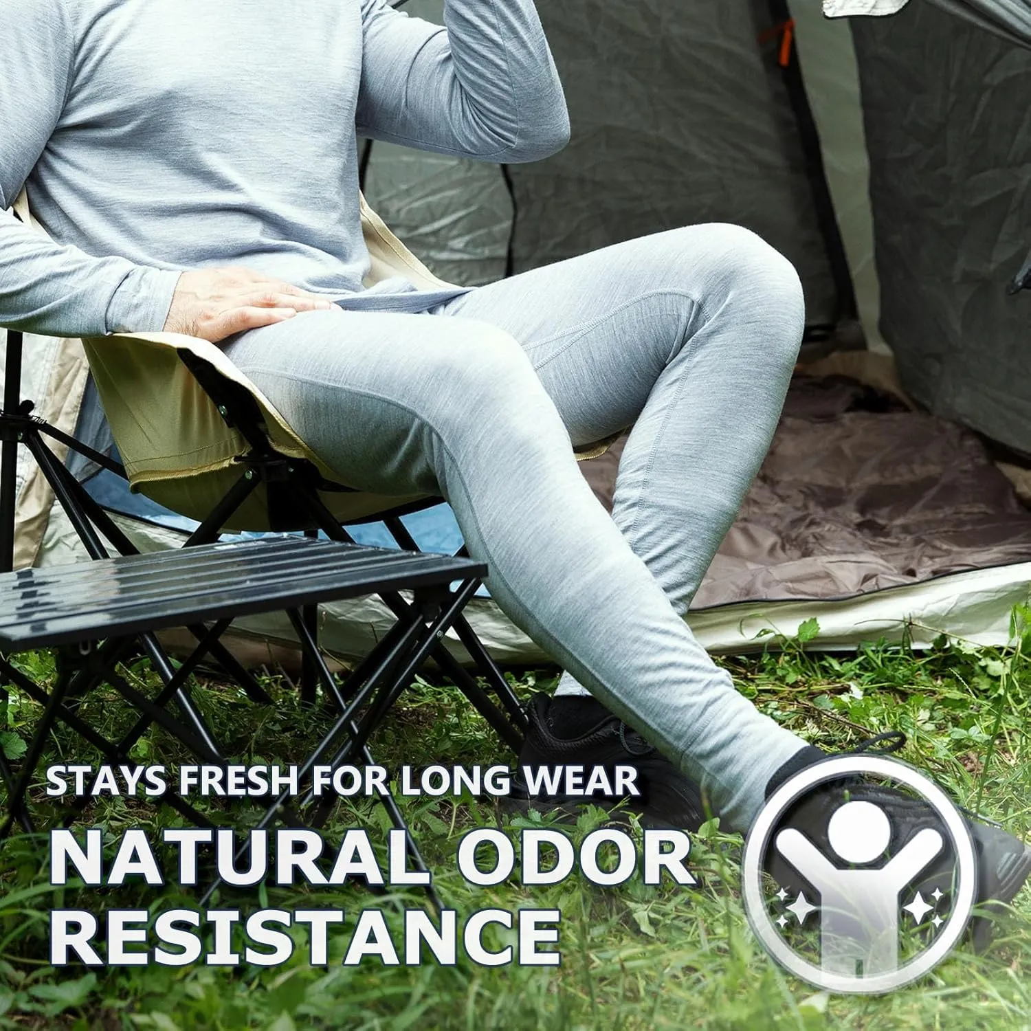 Merino Protect 100% Merino Wool Base Layer Men Thermal Long Underwear Soft Long Johns for Hunting Hiking