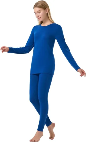 Merino Protect 100% Merino Wool Base Layer Womens Set Thermals Odor Resistance Underwear For Cold Weather