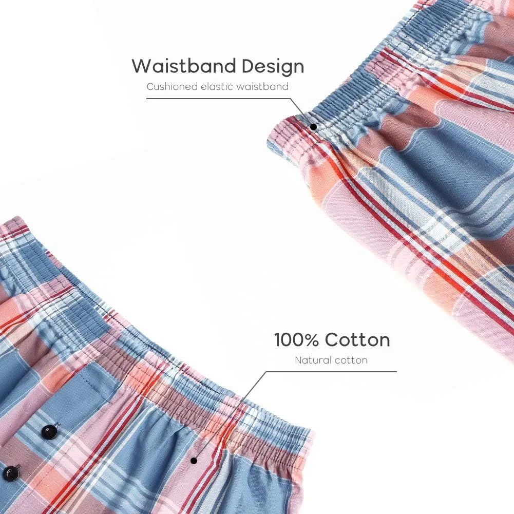 Natural Feelings Classic Boxers Shorts Cotton Woven Mens Underwear Boxers Pack