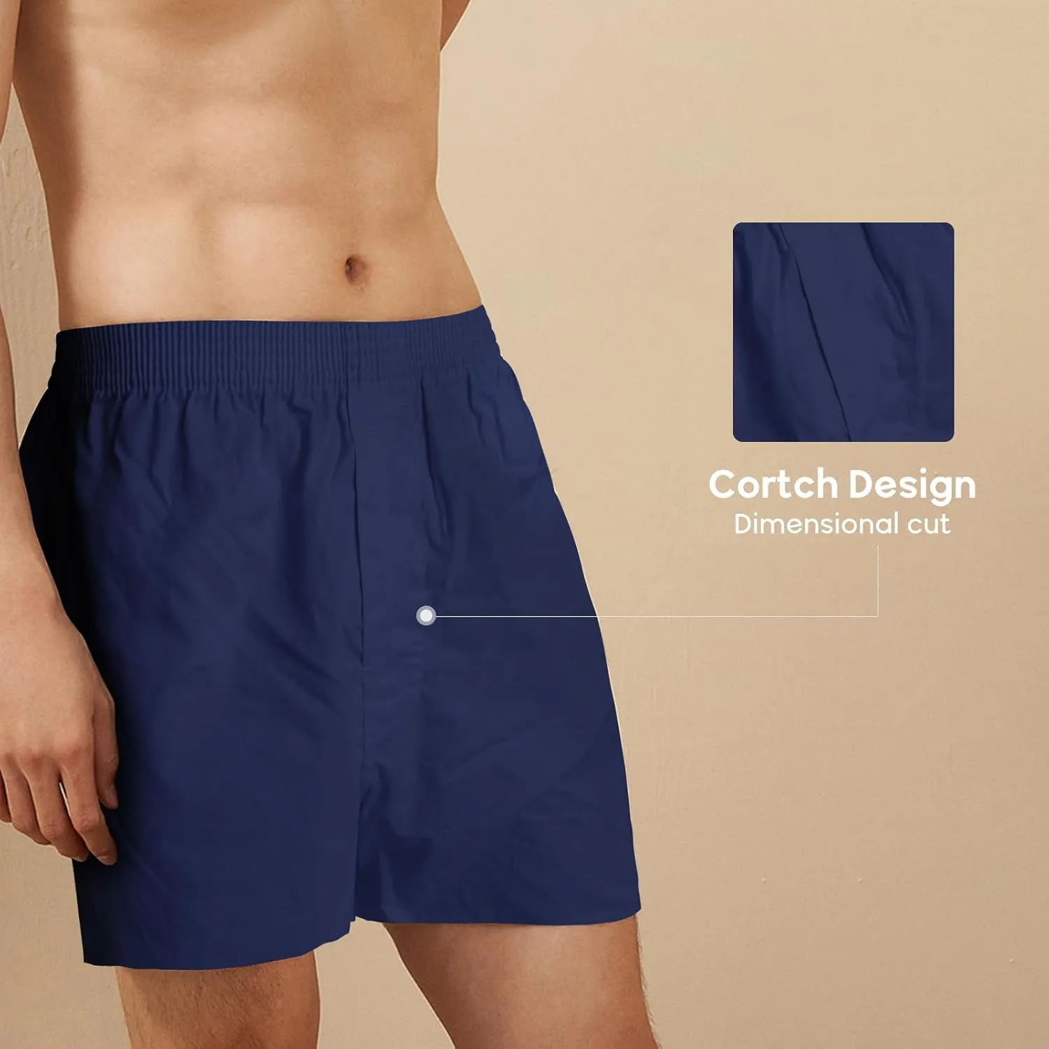 Natural Feelings Classic Boxers Shorts Cotton Woven Mens Underwear Boxers Pack