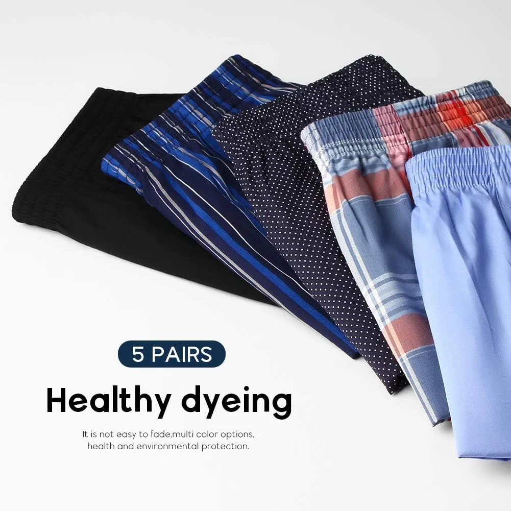 Natural Feelings Classic Boxers Shorts Cotton Woven Mens Underwear Boxers Pack