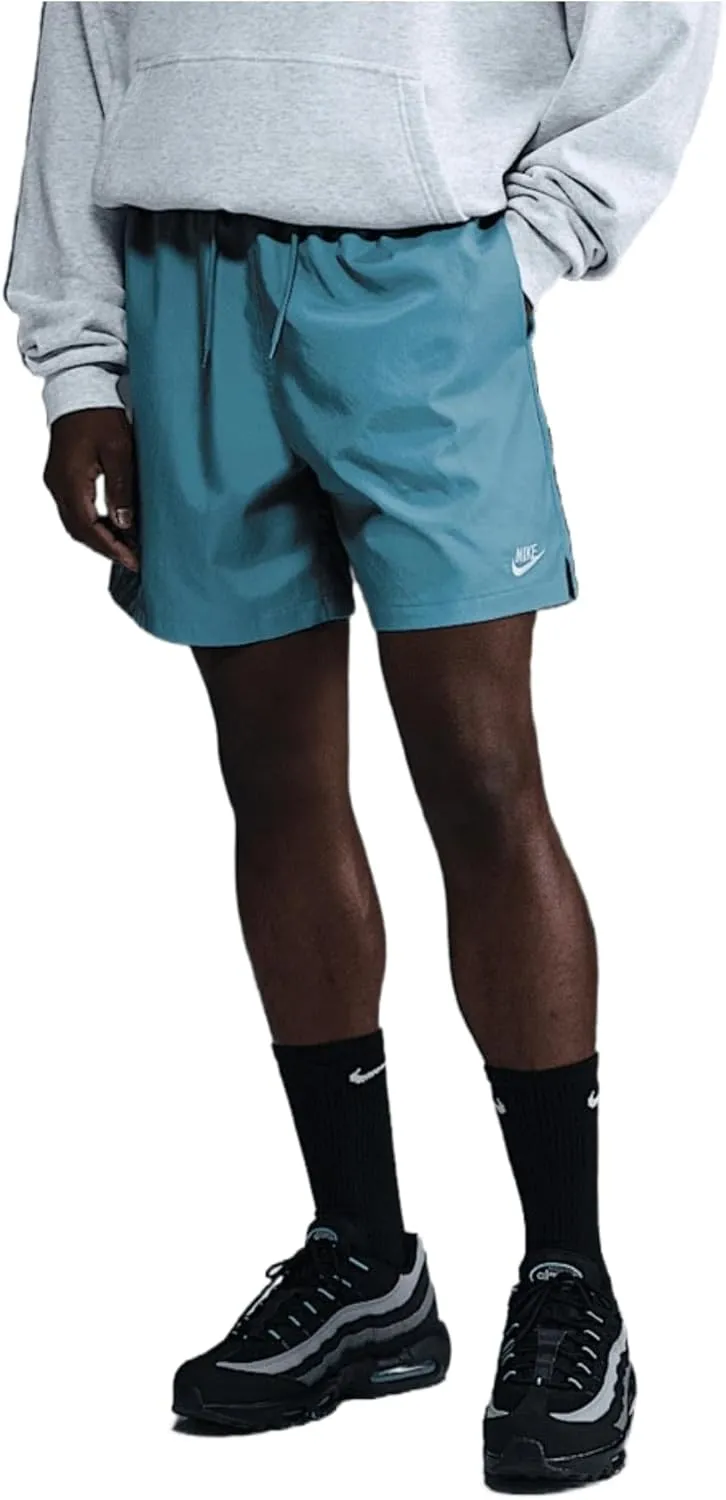 Nike Club Men's Woven Flow Shorts (FN3307-464, Denim Turquoise/White)