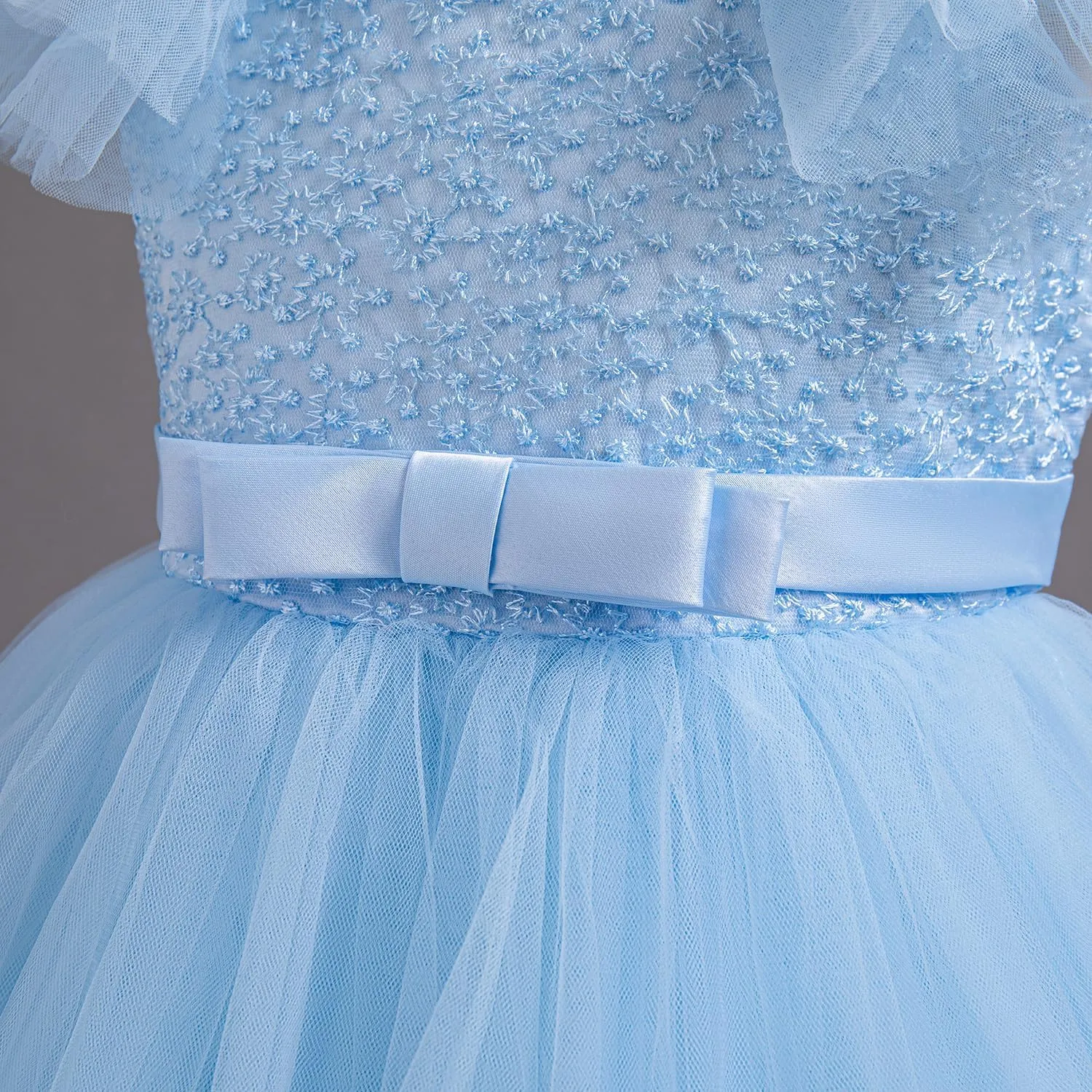 NNJXD Princess Girl Flower Dress Tulle Wedding Party Pageant Gown