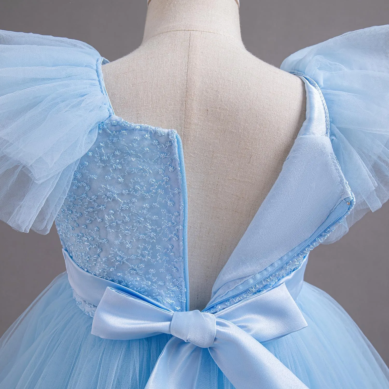 NNJXD Princess Girl Flower Dress Tulle Wedding Party Pageant Gown