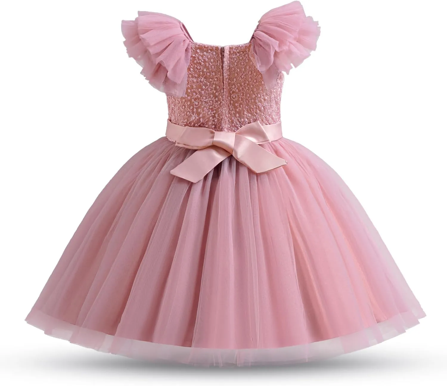 NNJXD Princess Girl Flower Dress Tulle Wedding Party Pageant Gown