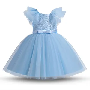 NNJXD Princess Girl Flower Dress Tulle Wedding Party Pageant Gown