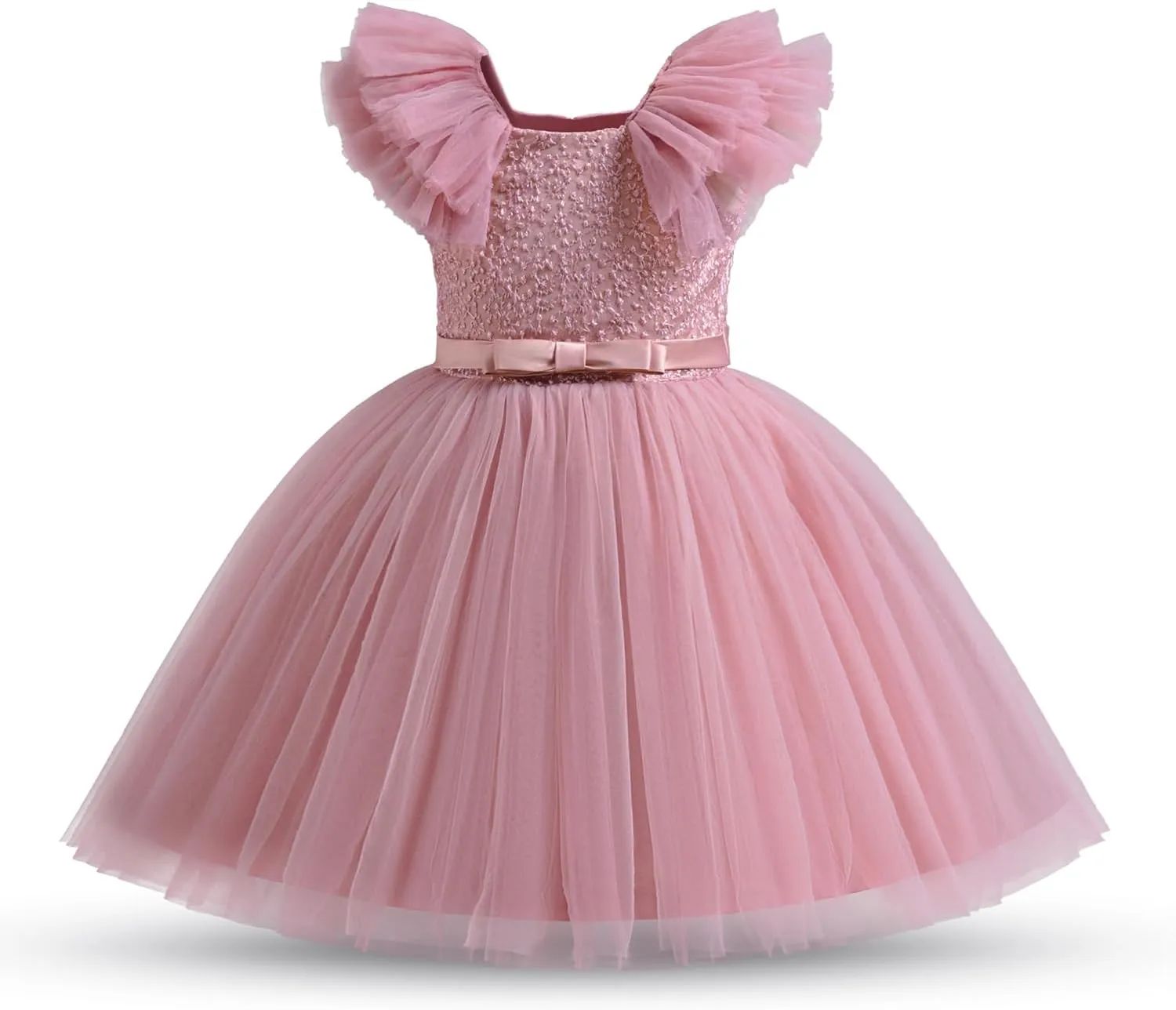 NNJXD Princess Girl Flower Dress Tulle Wedding Party Pageant Gown