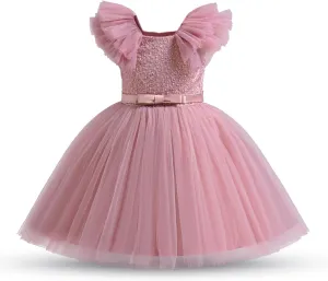 NNJXD Princess Girl Flower Dress Tulle Wedding Party Pageant Gown