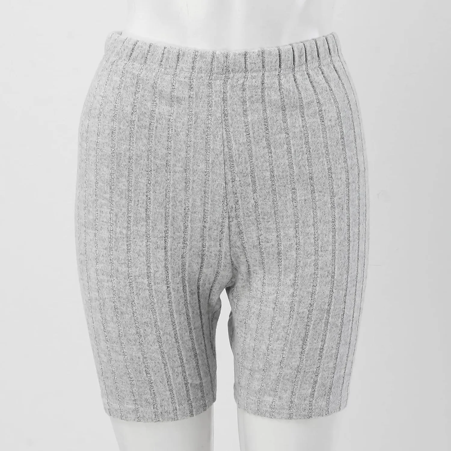 Pajamas 2 Piece Lounge Sets Ribbed Knit Matching Outfits T-Shirt Biker Shorts Sleepwear Loungewear Sweatsuits