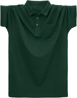 Polo Shirts for Men Short Sleeve with Pocket Quick Dry Performance Golf T-Shirts Summer Casual Tactical Collared Tee
