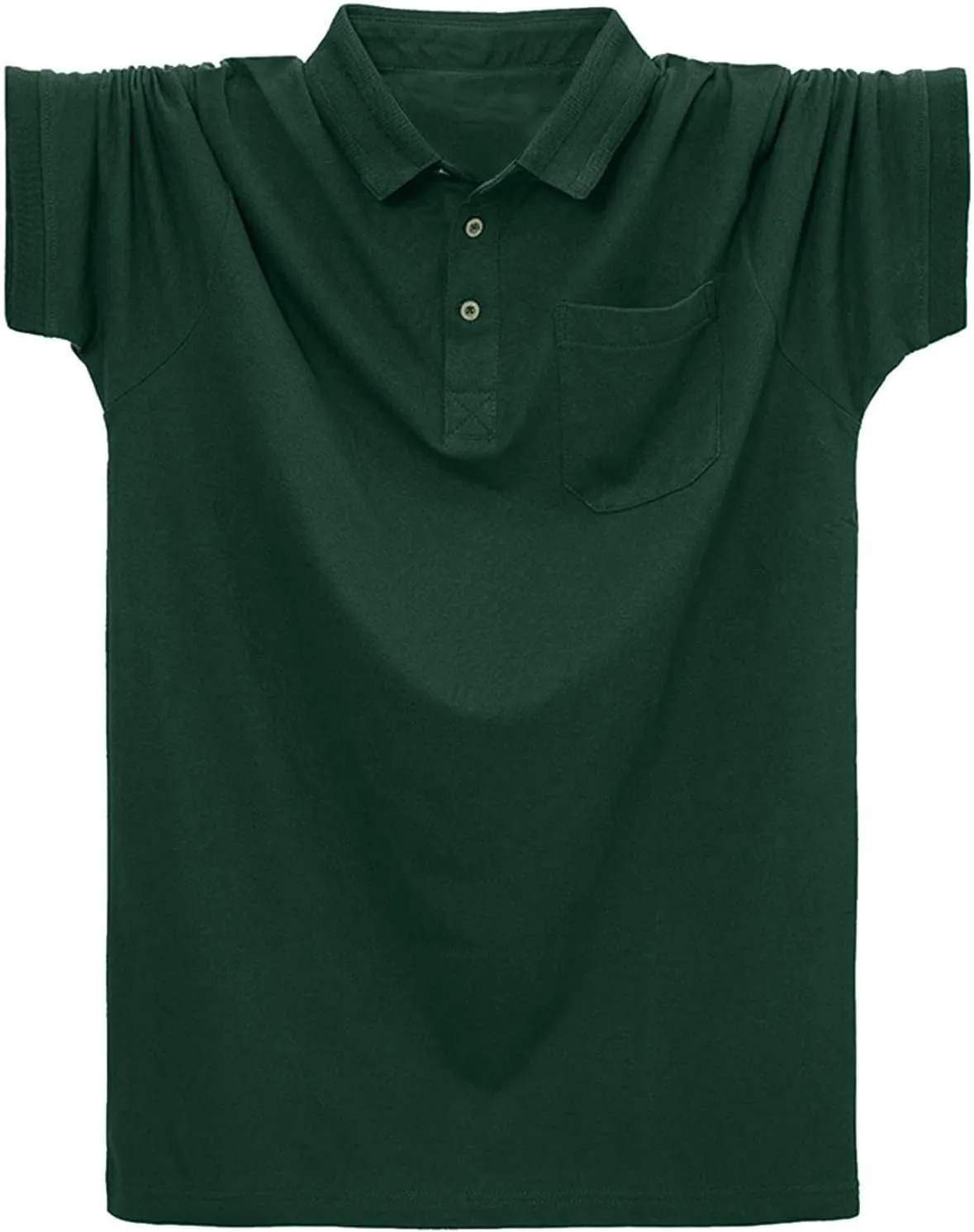 Polo Shirts for Men Short Sleeve with Pocket Quick Dry Performance Golf T-Shirts Summer Casual Tactical Collared Tee